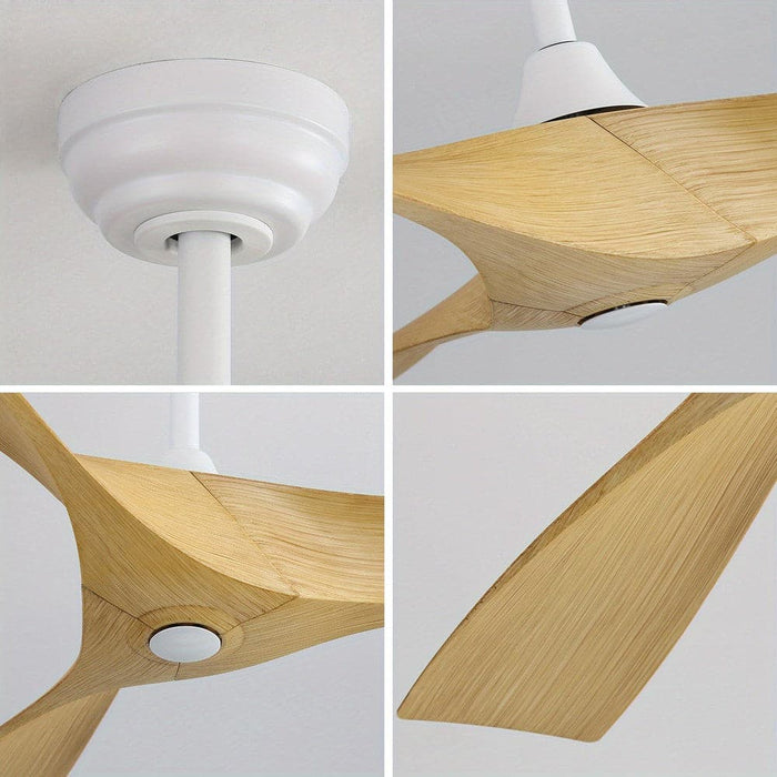 52 in. Modern Ceiling Fan with 3 Wood Blades-ErisView