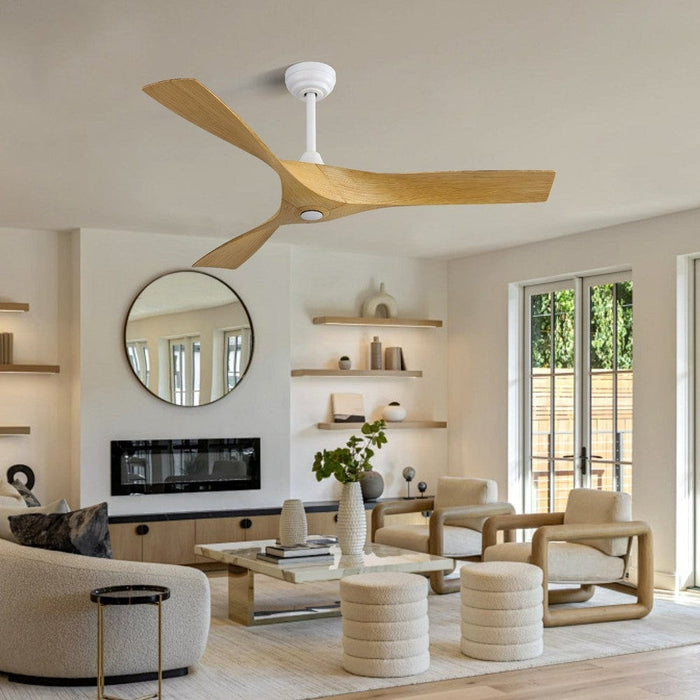 52 in. Modern Ceiling Fan with 3 Wood Blades-ErisView