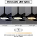 52 in. Modern Ceiling Fan with Bright Light and Remote, 3 Blade Reversible Quietest Fan For Sleeping for Living Room Bedroom-3-ErisView
