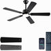 52 in. Modern Ceiling Fan with Light, Black Low Profile Outdoor Ceiling Fan with APP Remote Control for Patio, Reversible Indoor Bedroom Living Room Fan-1-ErisView
