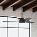 52 in. Modern Ceiling Fan with Wall Control, Matte Black Ceiling Fan, Hugger Ceiling Fans-5-ErisView