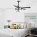 52 in. Modern Chandelier Ceiling Fan with Light, Remote Control Fandelier, Indoor Reversible DC Ceiling Fan, Living Room Ceiling Fan with Light-4-ErisView
