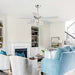 52 in. Modern Chrome Crystal Ceiling Fan with Remote, 5-Blade White Ceiling Fan-ErisView
