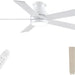 52 in. Modern Flush Mount Low Profile Ceiling Fan with Lights and Remote, Dimmable Bedroom Ceiling Fans, Living Room Fan, Brushed Nickel Ceiling Fan-10-ErisView