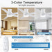 52 in. Modern Flush Mount Low Profile Ceiling Fan with Lights and Remote, Dimmable Bedroom Ceiling Fans, Living Room Fan, Brushed Nickel Ceiling Fan-12-ErisView