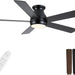 52 in. Modern Flush Mount Low Profile Ceiling Fan with Lights and Remote, Dimmable Bedroom Ceiling Fans, Living Room Fan, Brushed Nickel Ceiling Fan-19-ErisView