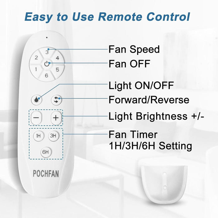 52 in. Modern Flush Mount Low Profile Ceiling Fan with Lights and Remote, Dimmable Bedroom Ceiling Fans, Living Room Fan, Brushed Nickel Ceiling Fan-8-ErisView