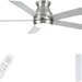 52 in. Modern Flush Mount Low Profile Ceiling Fan with Lights and Remote, Dimmable Bedroom Ceiling Fans, Living Room Fan, Brushed Nickel Ceiling Fan-1-ErisView