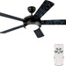 52 in. Modern Indoor Ceiling Fan with Dimmable Light Kit and Remote, Matte Black Reversible Ceiling Fan for Living Room Bedroom Basement Kitchen -2-ErisView