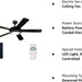 52 in. Modern Indoor Ceiling Fan with Dimmable Light Kit and Remote, Matte Black Reversible Ceiling Fan for Living Room Bedroom Basement Kitchen -7-ErisView
