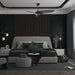 52 in. Modern Living Room Ceiling Fan, Black Downrod Ceiling Fan with Remote Control for Bedroom-ErisView