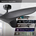 52 in. Modern Living Room Ceiling Fan, Black Downrod Ceiling Fan with Remote Control for Bedroom-ErisView