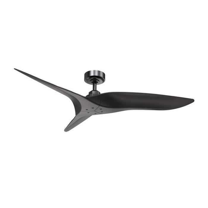 52 in. Modern Living Room Ceiling Fan, Black Downrod Ceiling Fan with Remote Control for Bedroom-ErisView