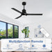 52 in. Modern Remote Ceiling Fan with Light and Remote, Indoor Black Ceiling Fan for Bedroom Living Room Kitchen, Outdoor Patio Fans-4-ErisView
