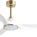 52 in. Modern Reversible Quiet Ceiling Fans with Light and Remote, 3 Blade White Gold Indoor Ceiling Fan for Bedroom Living Room-1-ErisView