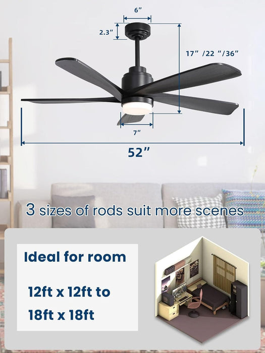 52 in. Modern Smart Ceiling Fan with Light and Remote, Compatible with Alexa Google APP, Indoor Ceiling Fans for Bedroom Living Room, Outdoor Fan for Patio-8-ErisView