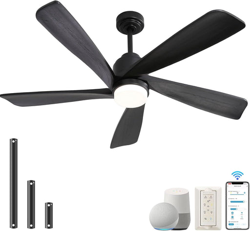 52 in. Modern Smart Ceiling Fan with Light and Remote, Compatible with Alexa Google APP, Indoor Ceiling Fans for Bedroom Living Room, Outdoor Fan for Patio-1-ErisView