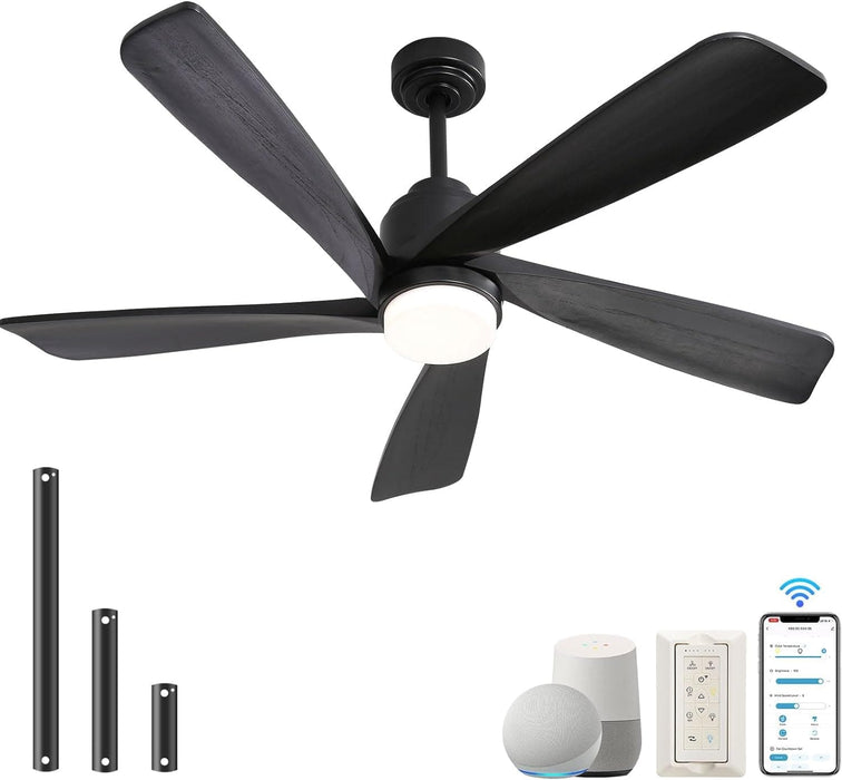 52 in. Modern Smart Ceiling Fan with Light and Remote, Compatible with Alexa Google APP, Indoor Ceiling Fans for Bedroom Living Room, Outdoor Fan for Patio-1-ErisView