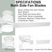 52 in. Modern White Ceiling Fan with Light and Remote, Low Profile Flush Mount Outdoor Ceiling Fan, 3 Blade Farmhouse Outdoor Patio Ceiling Fans-7-ErisView