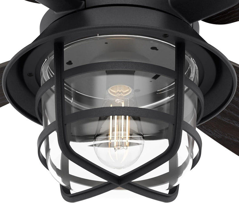 52 in. Natural Iron Ceiling Fan with LED Light and Remote Control, Ceiling Hugger Ceiling Fans-7-ErisView