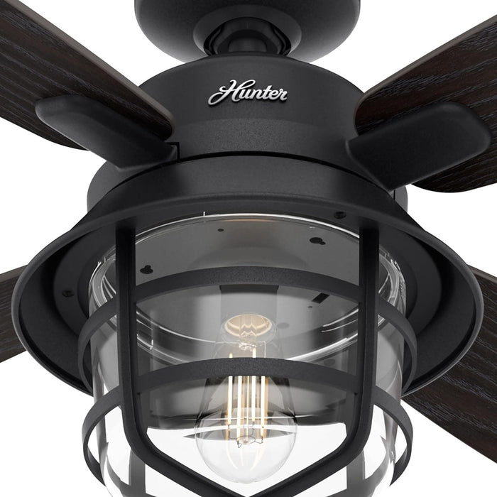 52 in. Natural Iron Ceiling Fan with LED Light and Remote Control, Ceiling Hugger Ceiling Fans-9-ErisView