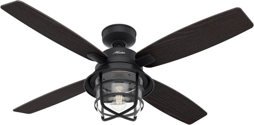52 in. Natural Iron Ceiling Fan with LED Light and Remote Control, Ceiling Hugger Ceiling Fans-1-ErisView