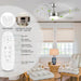 52 in. Nickel Ceiling Fan with Light and Remote. Dimmable LED Reversible Quiet Ceiling Fan. 5 Blade Modern Ceiling Fan for Bedroom Living Room Dining Room-7-ErisView