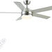 52 in. Nickel Ceiling Fan with Light and Remote. Dimmable LED Reversible Quiet Ceiling Fan. 5 Blade Modern Ceiling Fan for Bedroom Living Room Dining Room-1-ErisView