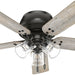 52 in. Noble Bronze Ceiling Fan, Ceiling Hugger Ceiling Fans, Flush Mount Ceiling Fan with Light-13-ErisView