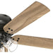 52 in. Noble Bronze Ceiling Fan, Ceiling Hugger Ceiling Fans, Flush Mount Ceiling Fan with Light-15-ErisView