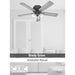 52 in. Noble Bronze Ceiling Fan, Ceiling Hugger Ceiling Fans, Flush Mount Ceiling Fan with Light-16-ErisView