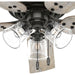 52 in. Noble Bronze Ceiling Fan, Ceiling Hugger Ceiling Fans, Flush Mount Ceiling Fan with Light-6-ErisView