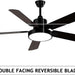 52 in. Outdoor Black Ceiling Fan with Light and Remote, Reversible Wood Outdoor Fan for Patio, Farmhouse Ceiling Fan with Light-7-ErisView