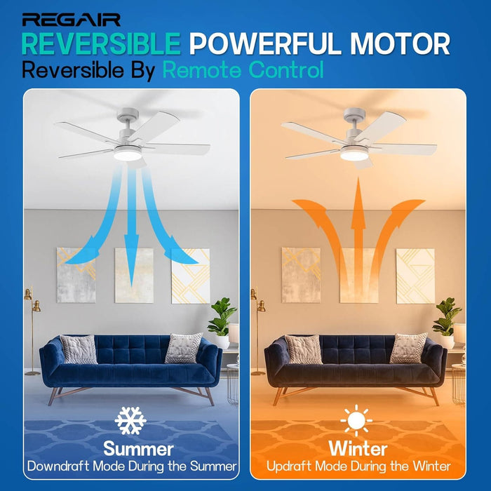 52 in. Outdoor Ceiling Fan with Light and Remote, Popular Ceiling Fans, Dimmable Noiseless Black Bedroom Ceiling Living Room Fan-15-ErisView