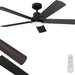 52 in. Outdoor Ceiling Fan with Light and Remote, Popular Ceiling Fans, Dimmable Noiseless Black Bedroom Ceiling Living Room Fan-1-ErisView