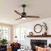 52 in. Outdoor Ceiling Fan with Light for Patio, Waterproof Reversible DC Ceiling Fan, 3 Walnut Wood Blade Wet Rated Outdoor Ceiling Fans-12-ErisView