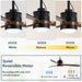 52 in. Outdoor Ceiling Fan with Light for Patio, Waterproof Reversible DC Ceiling Fan, 3 Walnut Wood Blade Wet Rated Outdoor Ceiling Fans-33-ErisView