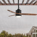 52 in. Outdoor Ceiling Fan with Light for Patio, Waterproof Reversible DC Ceiling Fan, 3 Walnut Wood Blade Wet Rated Outdoor Ceiling Fans-34-ErisView