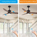 52 in. Outdoor Ceiling Fan with Light for Patio, Waterproof Reversible DC Ceiling Fan, 3 Walnut Wood Blade Wet Rated Outdoor Ceiling Fans-47-ErisView
