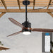 52 in. Outdoor Ceiling Fan with Light for Patio, Waterproof Reversible DC Ceiling Fan, 3 Walnut Wood Blade Wet Rated Outdoor Ceiling Fans-67-ErisView