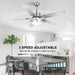 52 in. Outdoor Ceiling Fans Light with Remote for Patio, Stainless Steel Ceiling Fans with LED Light for Pavilion Barn, Warehouse Ceiling Fans-7-ErisView