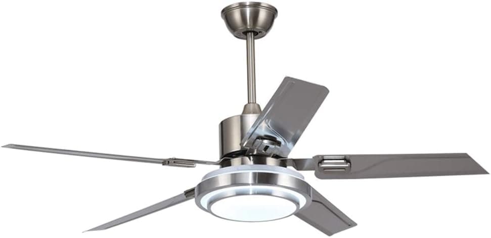 52 in. Outdoor Ceiling Fans Light with Remote for Patio, Stainless Steel Ceiling Fans with LED Light for Pavilion Barn, Warehouse Ceiling Fans-1-ErisView