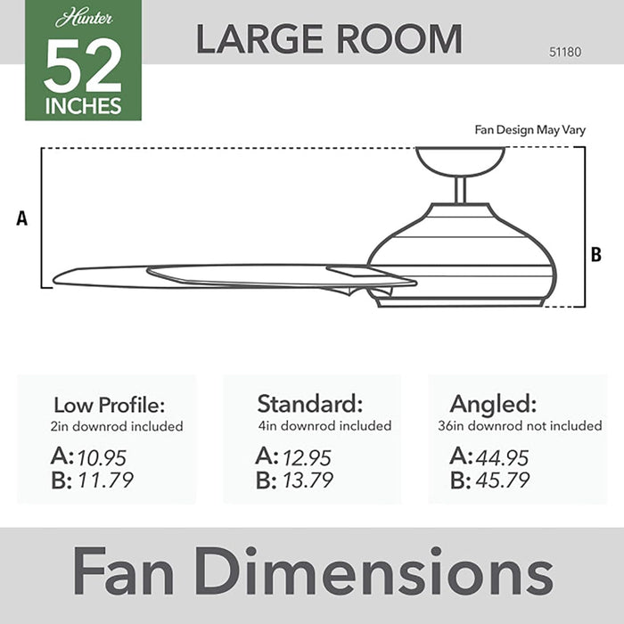52 in. Outdoor Ceiling Fans, Metal Blade Fan, Matte Black Outdoor Fan, Exterior Ceiling Fans, Hugger Ceiling Fans-9-ErisView