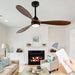 52 in. Outdoor Ceiling Fans with Light Remote Control, Low Profile Ceiling Fan for Bedroom Living Room Dining Room-1-ErisView