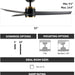 52 in. Outdoor Ceiling Fans with Light and Remote, Indoor Outdoor Reversible Modern Ceiling Fan for Bedroom Patio-16-ErisView