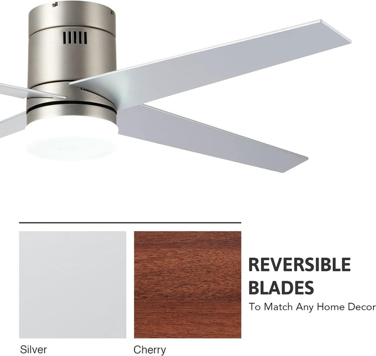 52 in. Outdoor Ceiling Fans with Light and Remote, Indoor Outdoor Reversible Modern Ceiling Fan for Bedroom Patio-22-ErisView