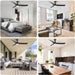 52 in. Outdoor Ceiling Fans with Light and Remote, Indoor Outdoor Reversible Modern Ceiling Fan for Bedroom Patio-32-ErisView