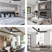 52 in. Outdoor Ceiling Fans with Light and Remote, Indoor Outdoor Reversible Modern Ceiling Fan for Bedroom Patio-40-ErisView