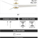 52 in. Outdoor Ceiling Fans with Light and Remote, Indoor Outdoor Reversible Modern Ceiling Fan for Bedroom Patio-8-ErisView