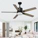 52 in. Outdoor Modern Black Fan, Ceiling Fans with Lights and Remote, Bedroom Ceiling Fans, Porch Fans-18-ErisView